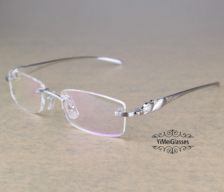 Cartier PanthÈre Metal Rimless Eyeglasses Yimeiglasses 5379